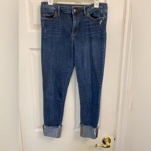 Joes skinny crop disressed jeans